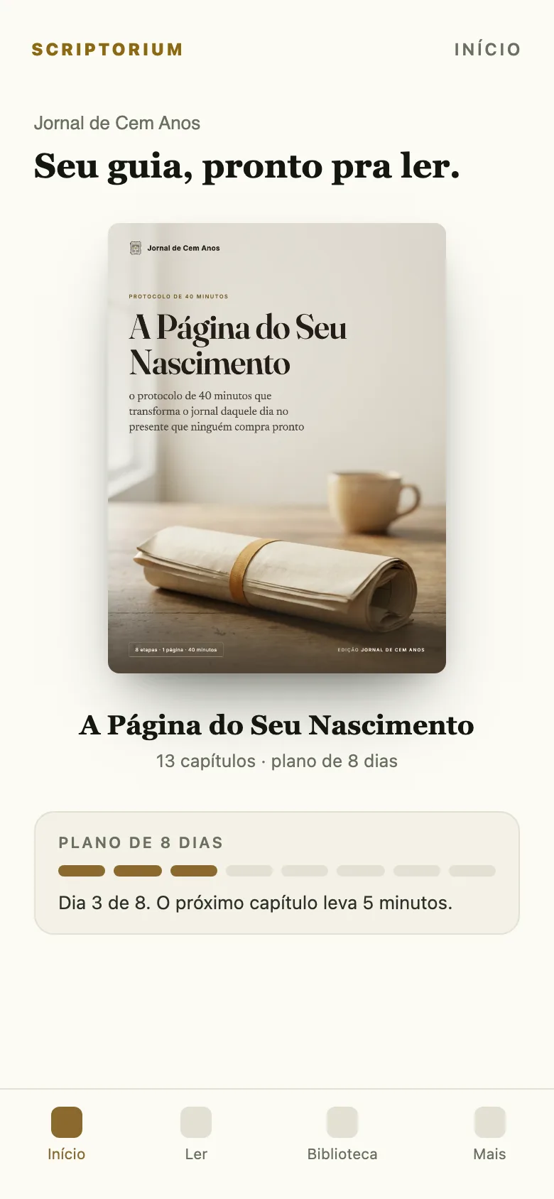 Capa do ebook A Página do Seu Nascimento