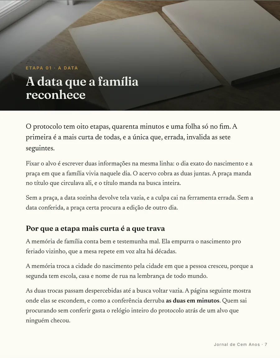 Página real do guia: Abertura de etapa
