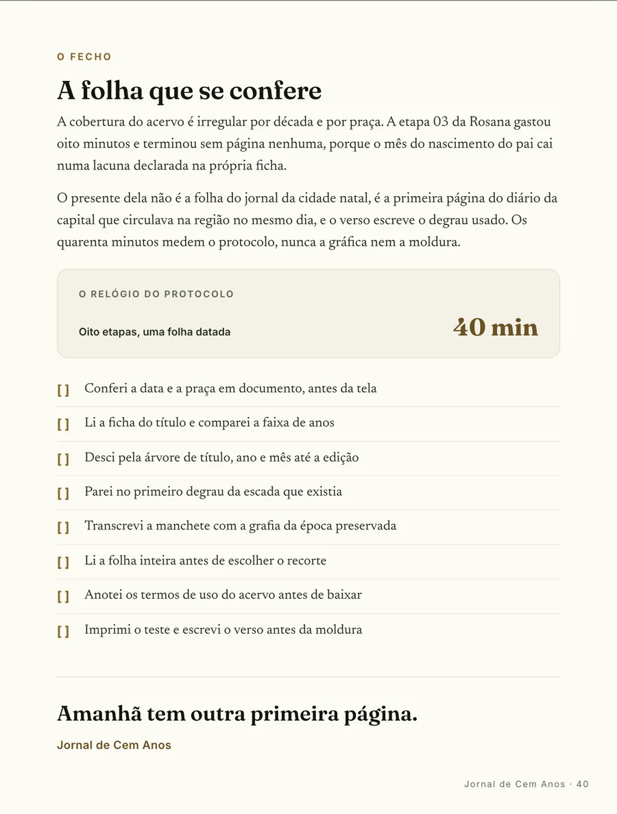 Página real do guia: O placar